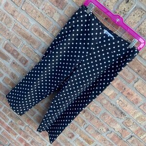 Patchington Black and White Polka Dot Cropped Pants Sz 6